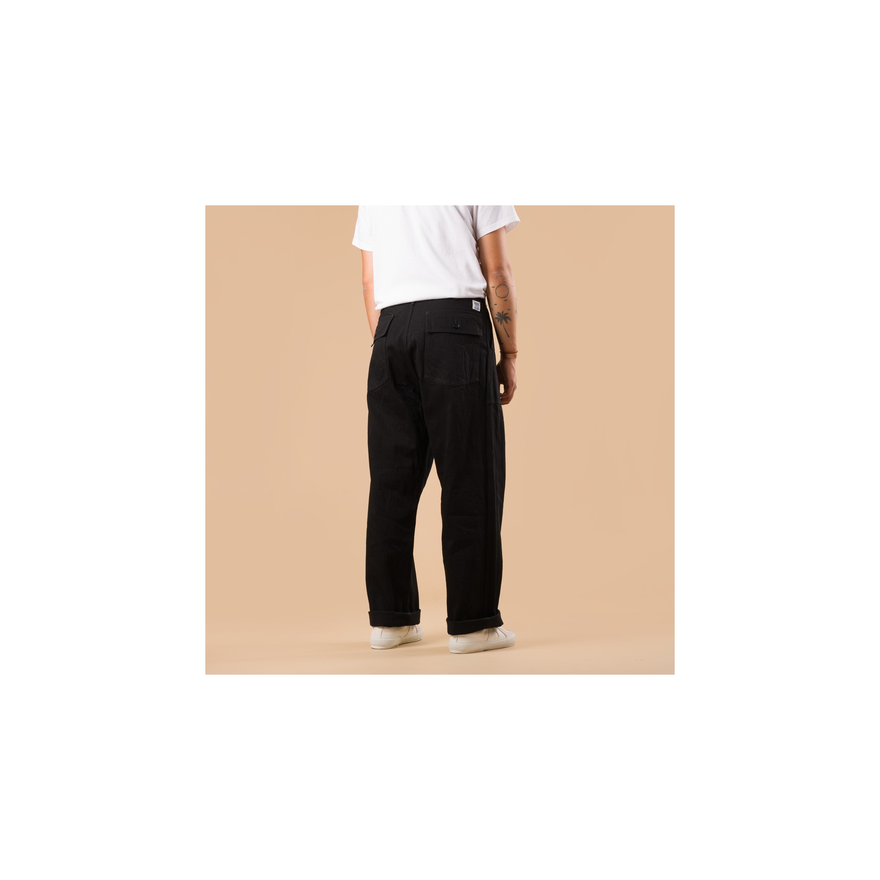 FOB FACTORY / F0541 888 Denim Baker Pants Black