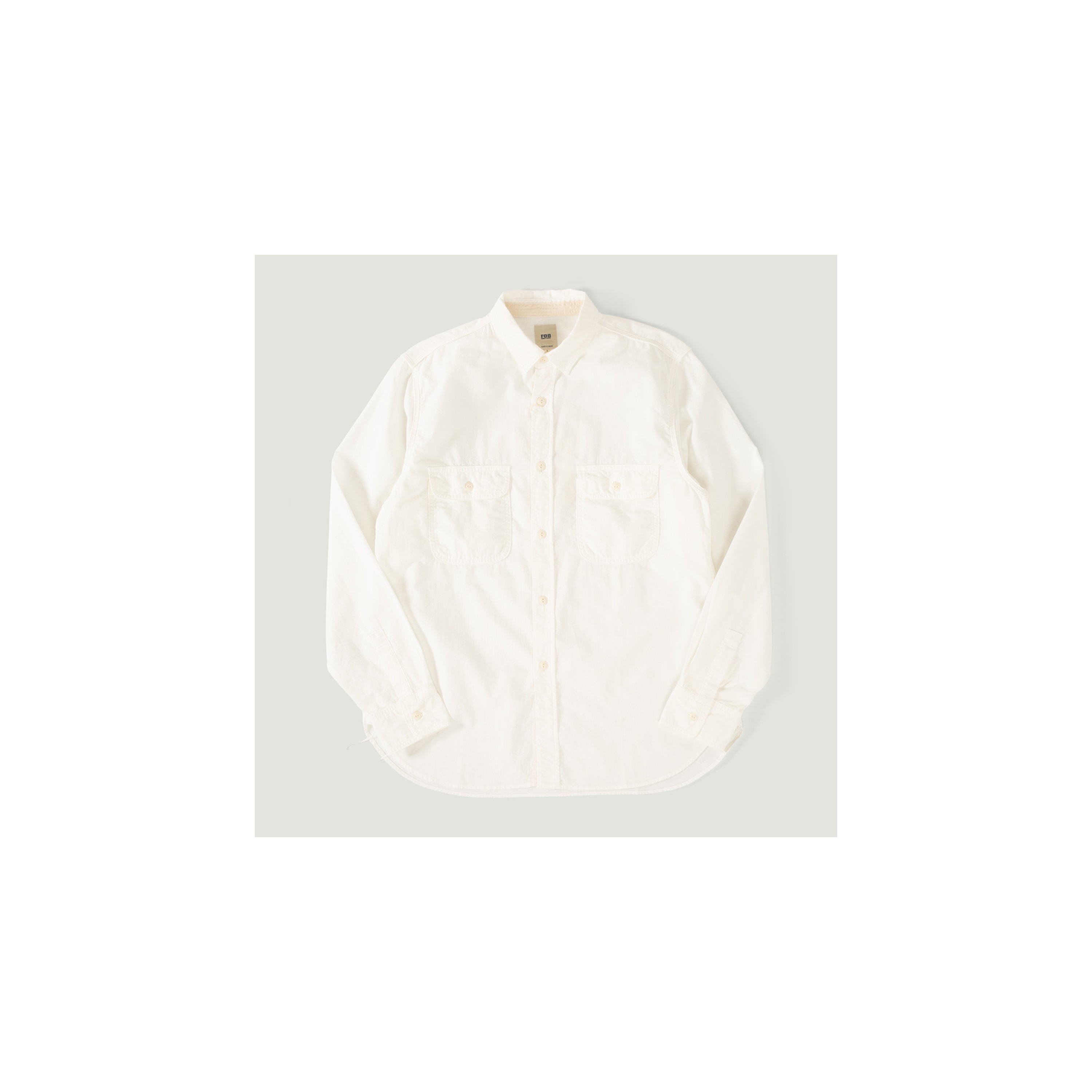 FOB FACTORY / F3496 Oxford Work Shirt White