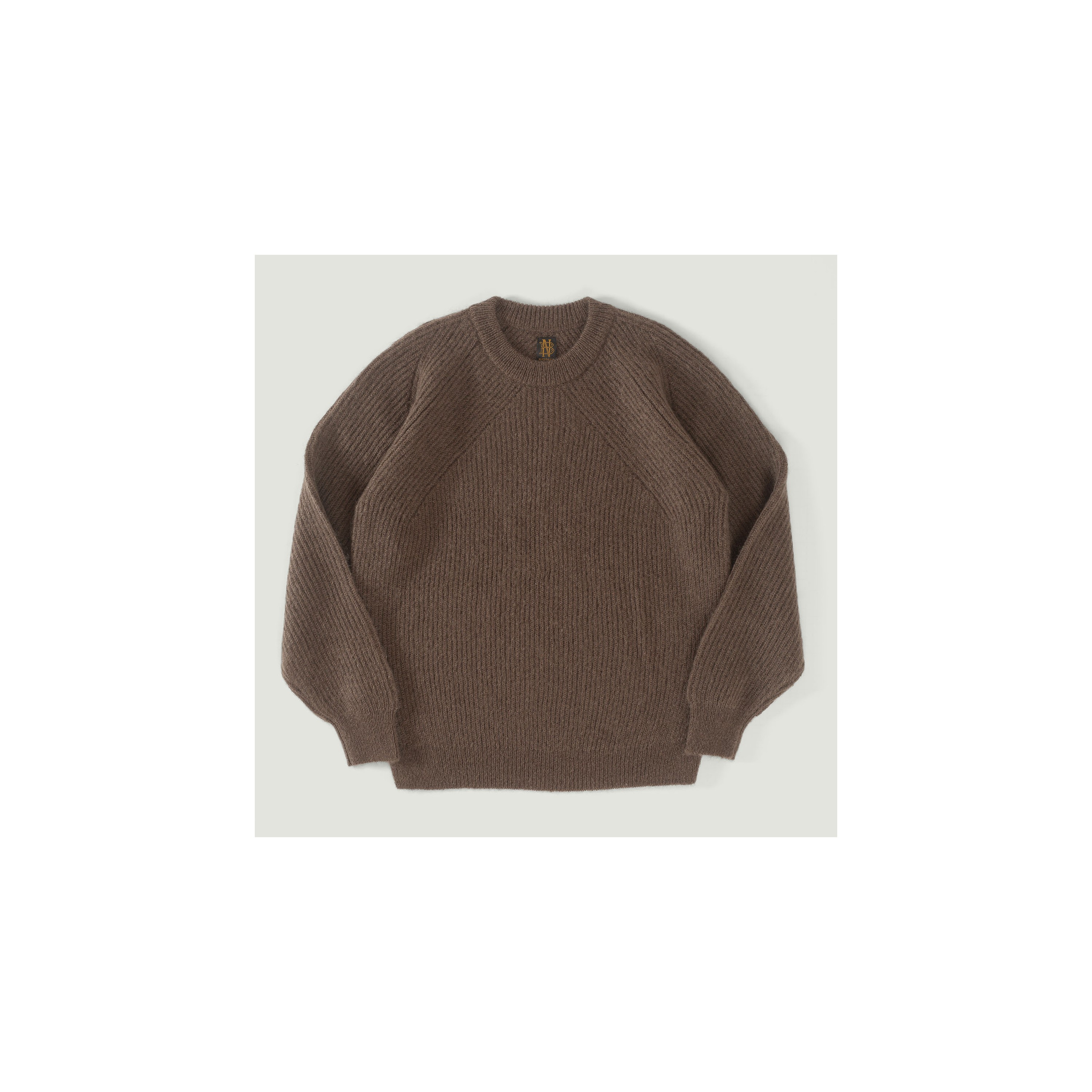 BATONER / Pure Mohair Signature Crew Neck Olive