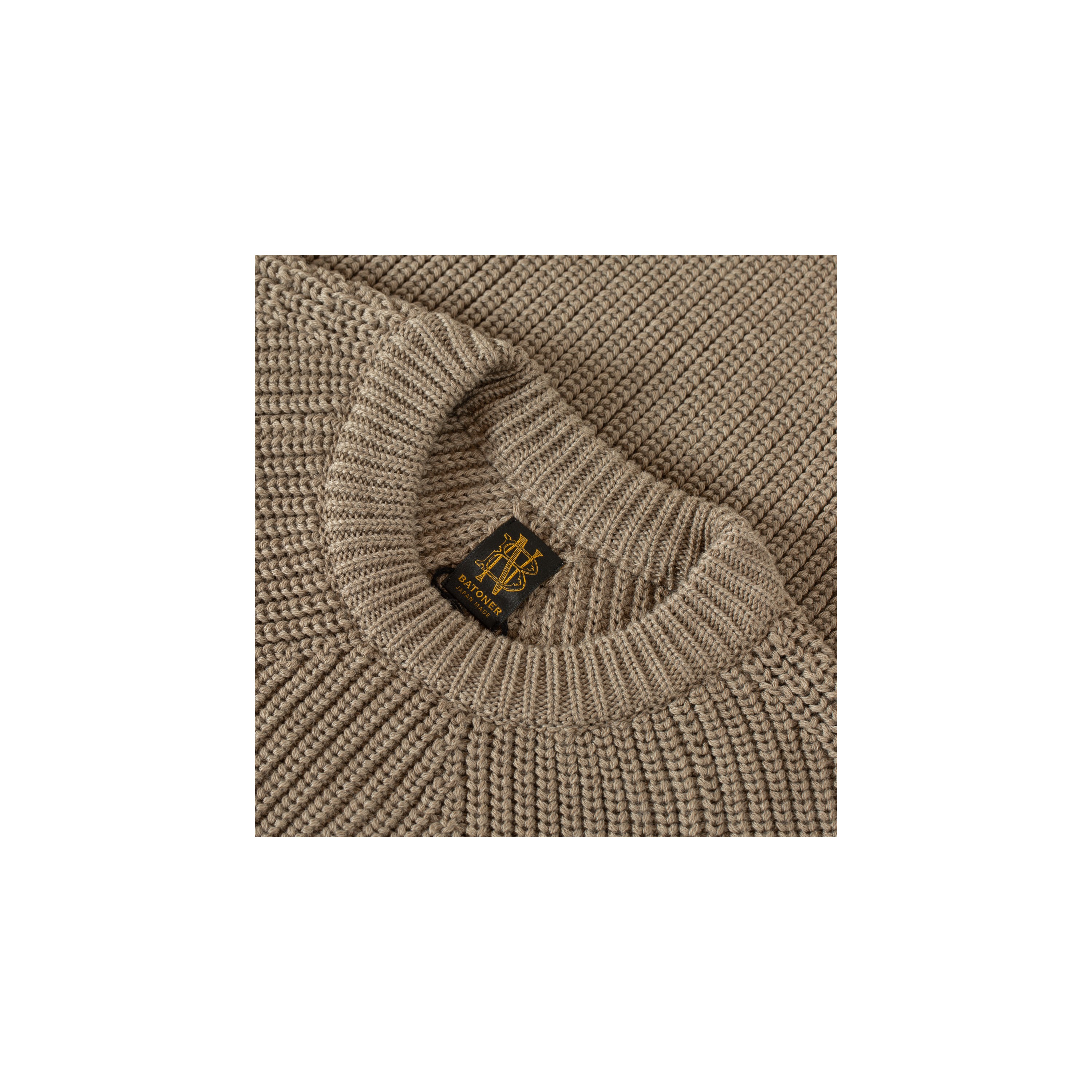 BATONER / Signature Crew Neck Melange Brown