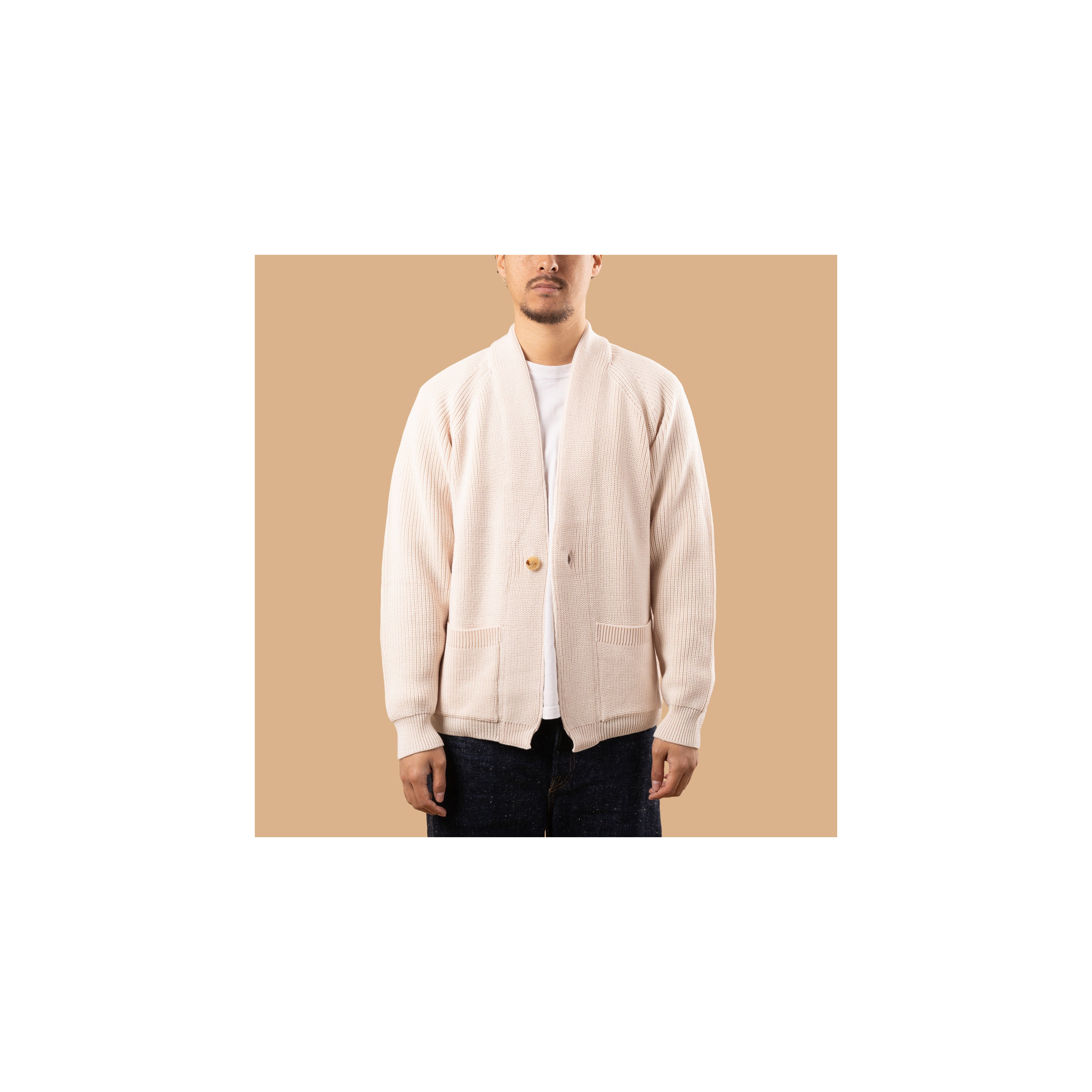 BATONER / Waso 1 Button Cardigan Ivory