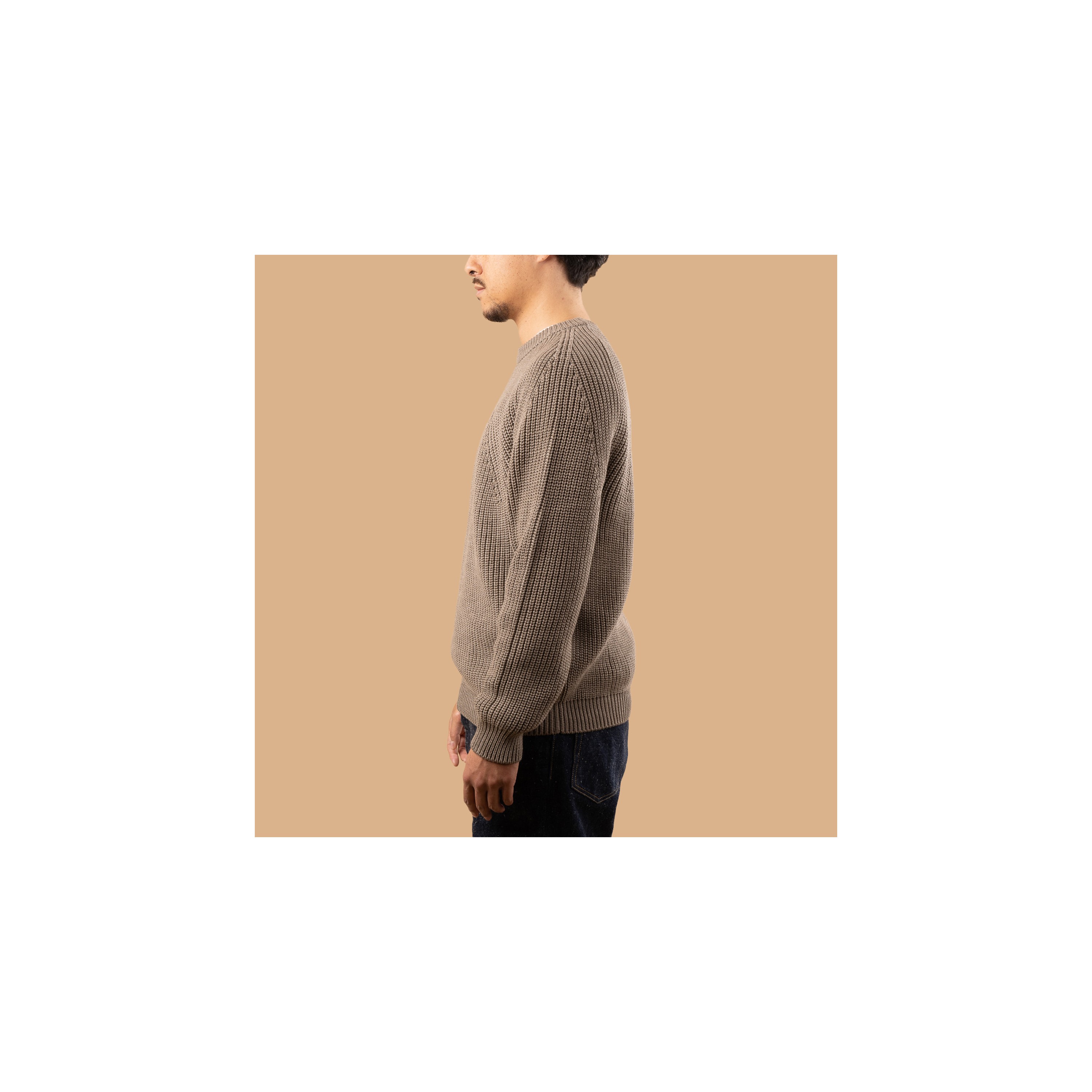 BATONER / Signature Crew Neck Melange Brown