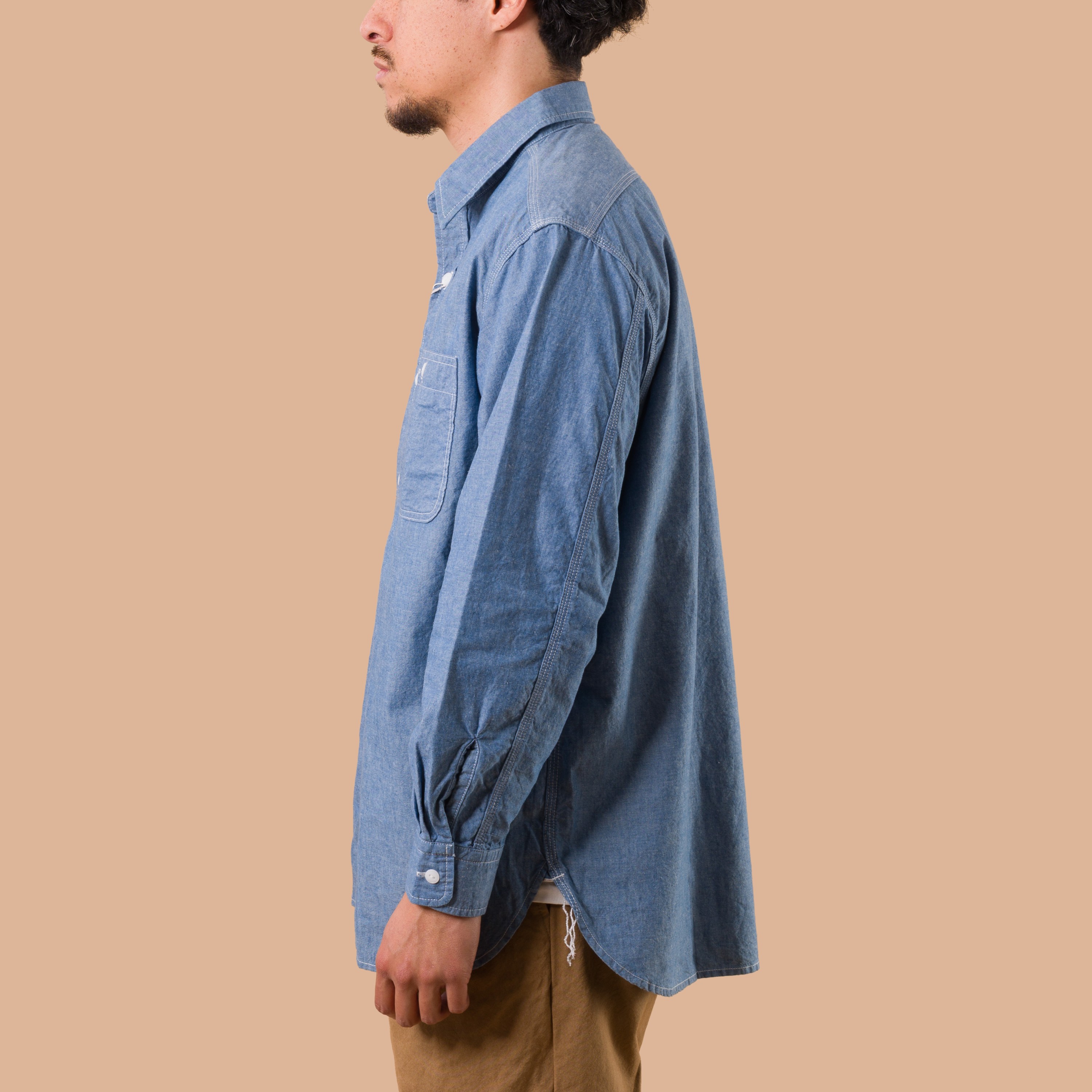 BEAMS PLUS / Sax Chambray Work Shirt