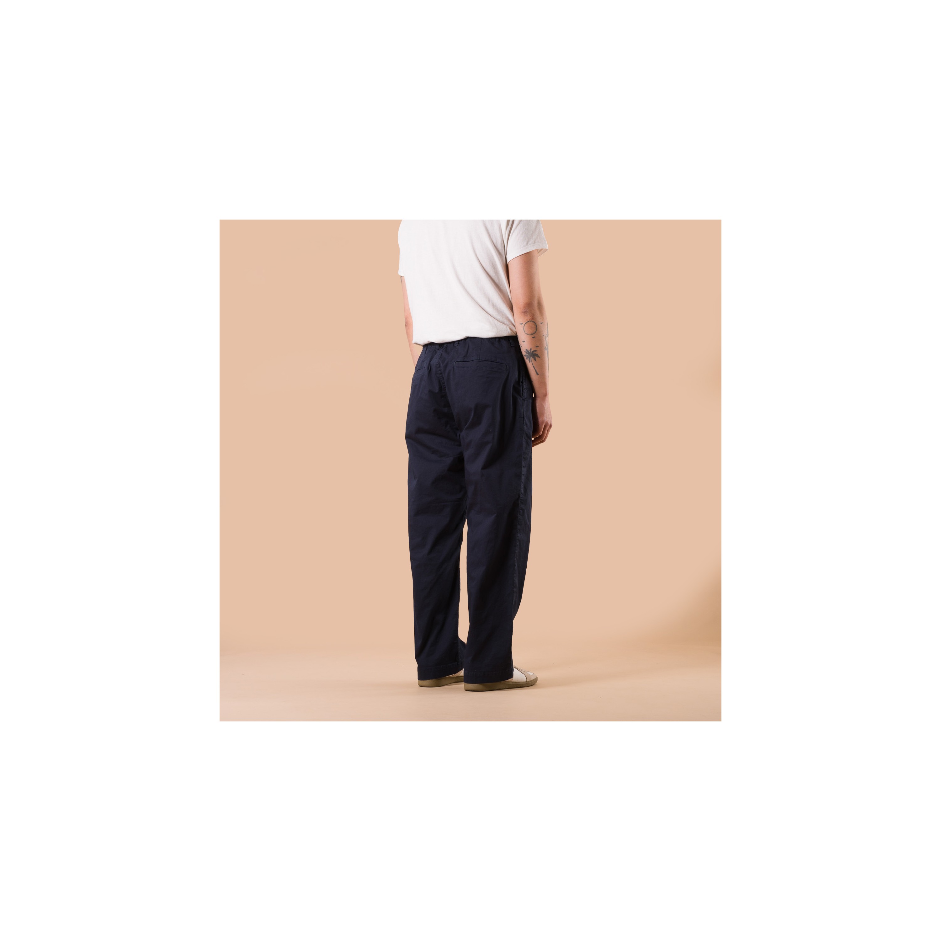 FOB FACTORY / F0549 Stretch Twill Easy Pants Navy