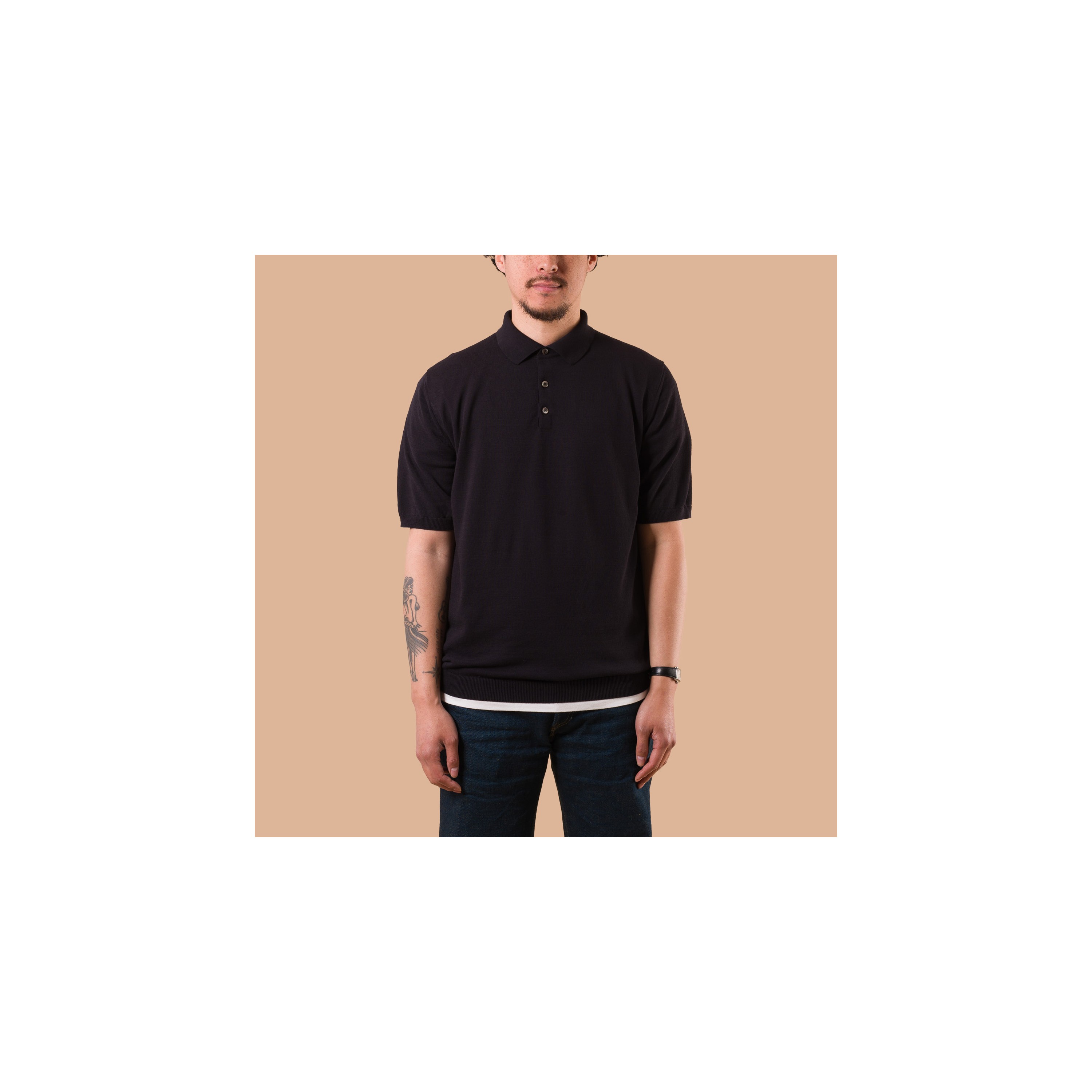 レ*ン様 Mooncastle Ice cotton polo neck XL MOONCASTLE（ムーンキャッスル） ICE COTTON POLO NECK アイスコットン