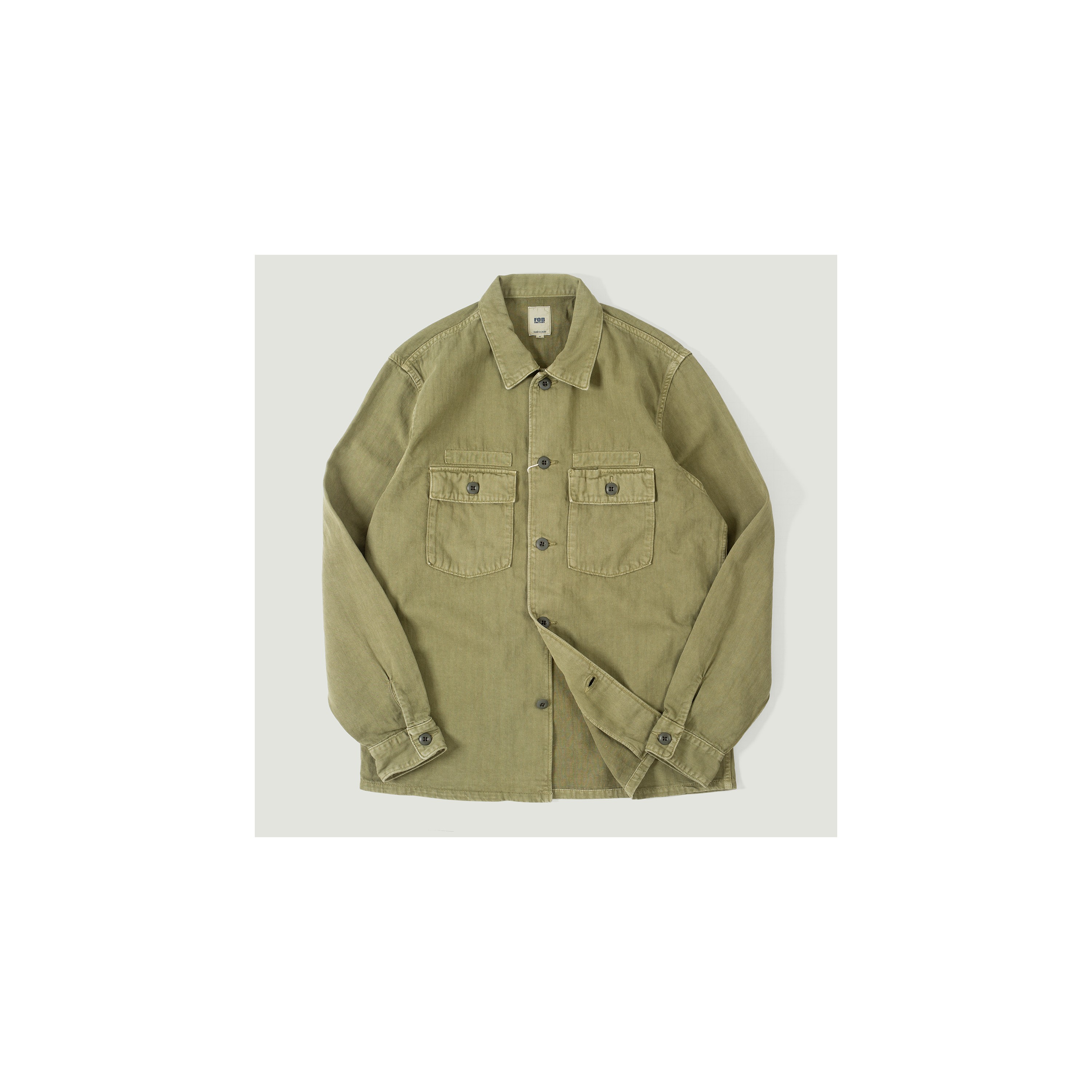 FOB FACTORY / F2461 HBT Fatigue Jacket Olive