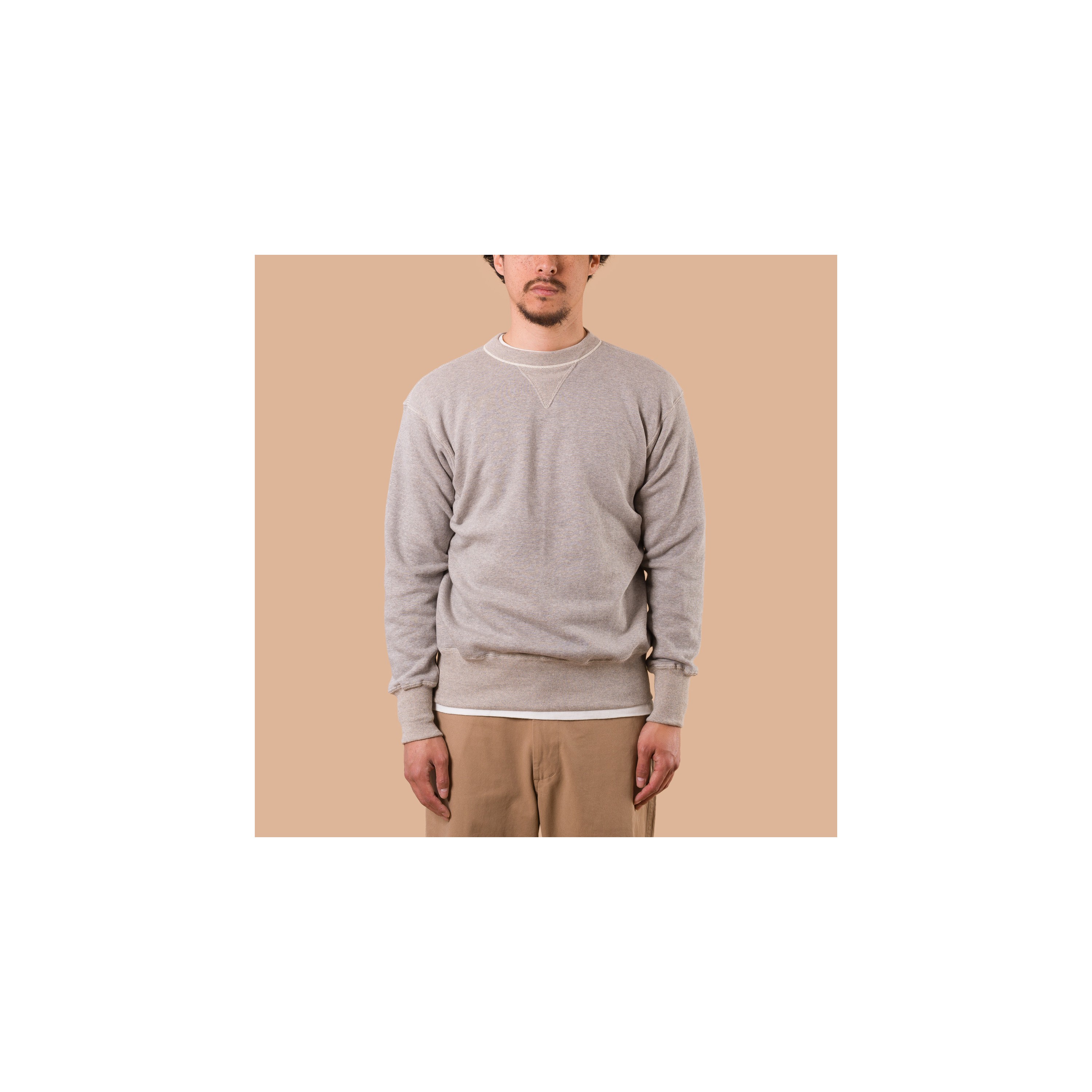 WAREHOUSE & CO. / Lot. 403 Plain Crew Neck Sweatshirt Heather Grey