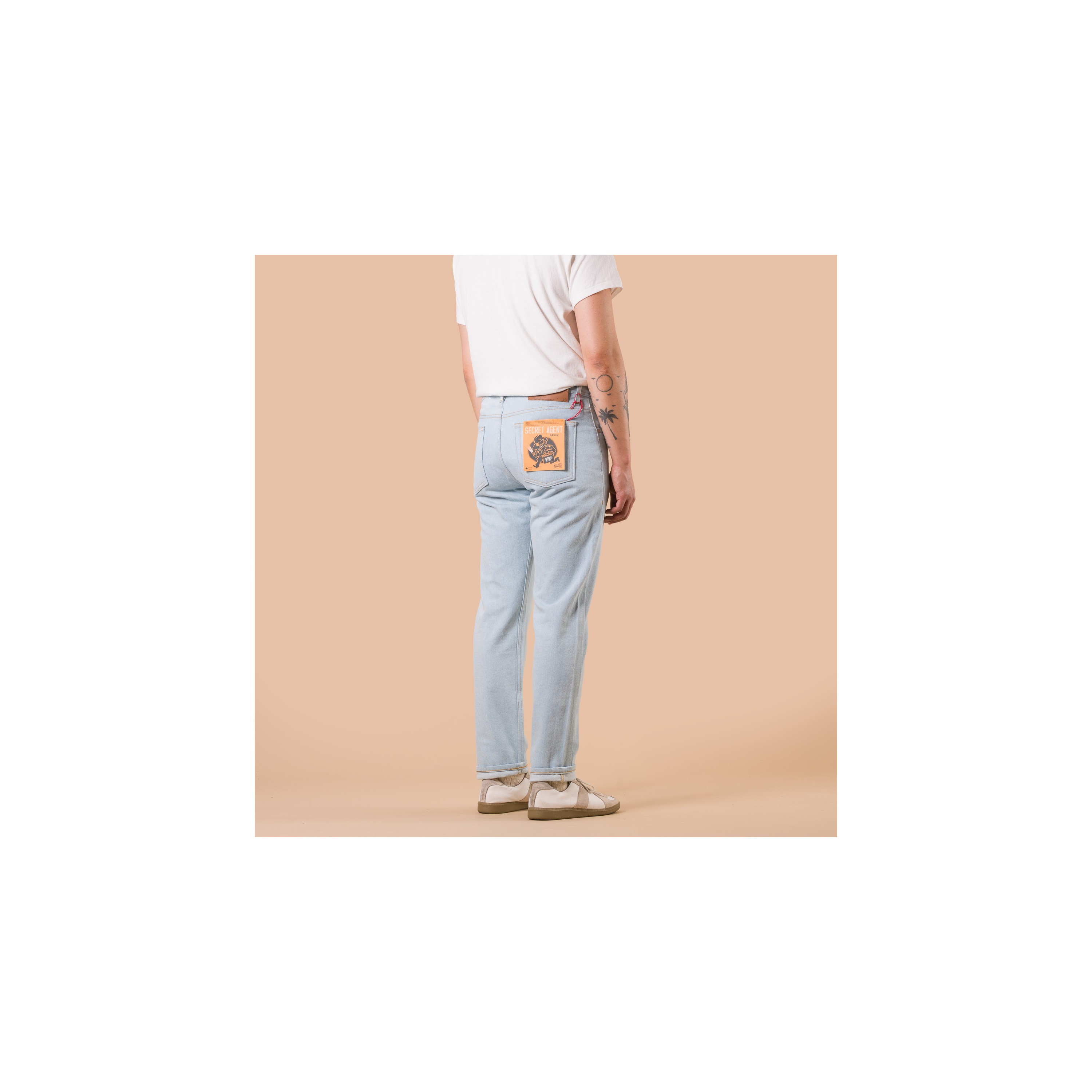 NAKED & FAMOUS / WeirdGuy Secret Agent Bleach Blue