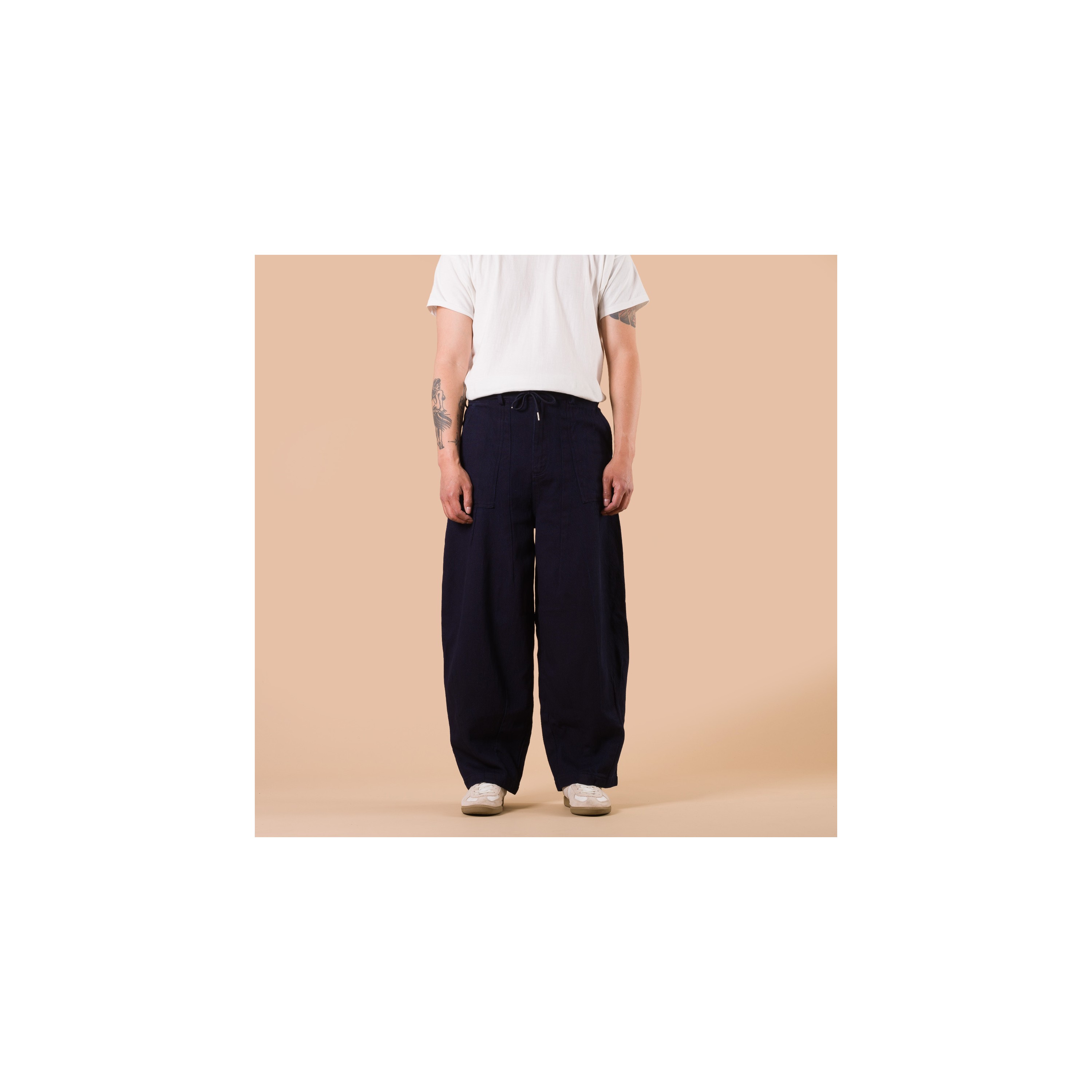 FRIZMWORKS / Sashiko Denim Balloon Pants Indigo