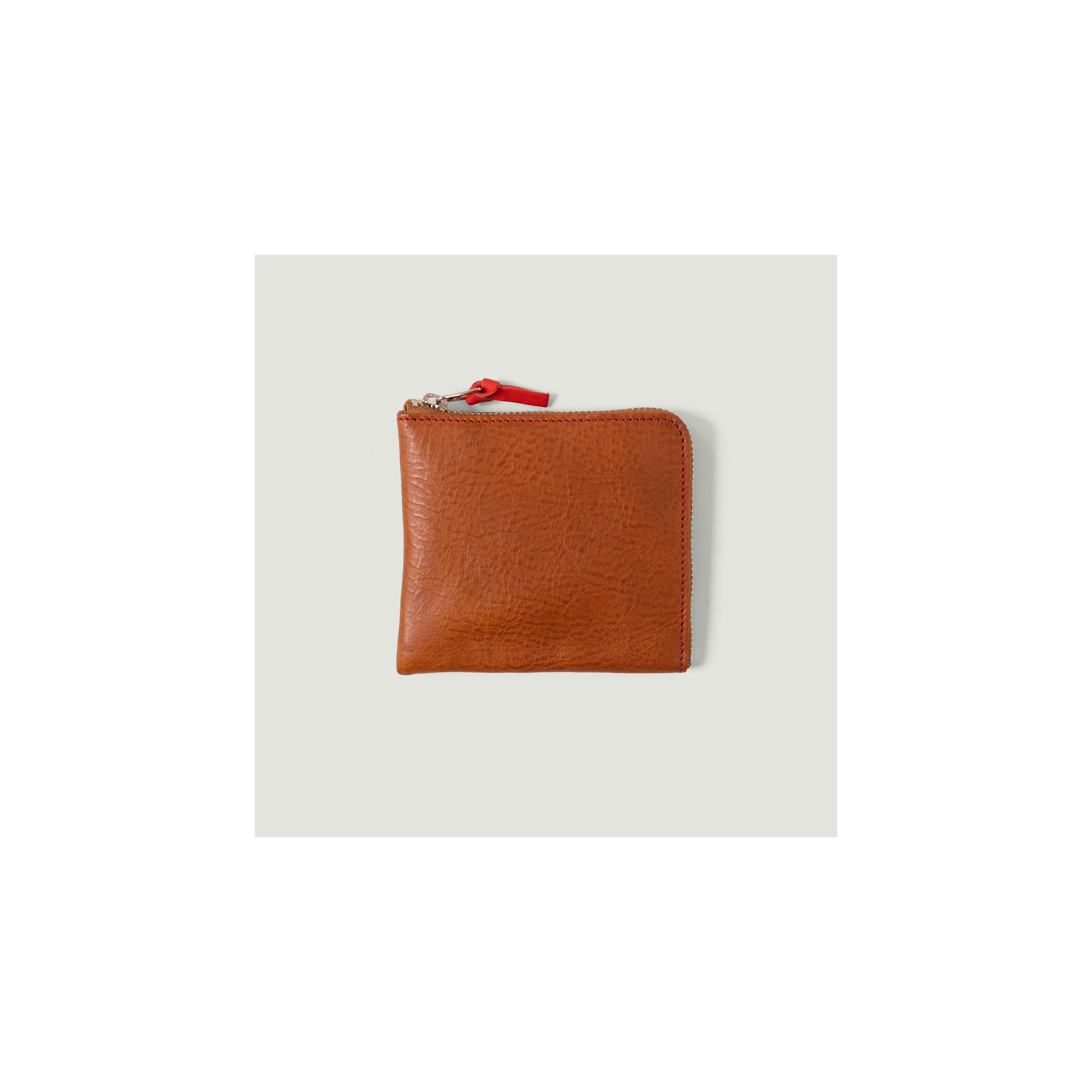 BEAMS PLUS / Double Zip Wallet Brown/Red