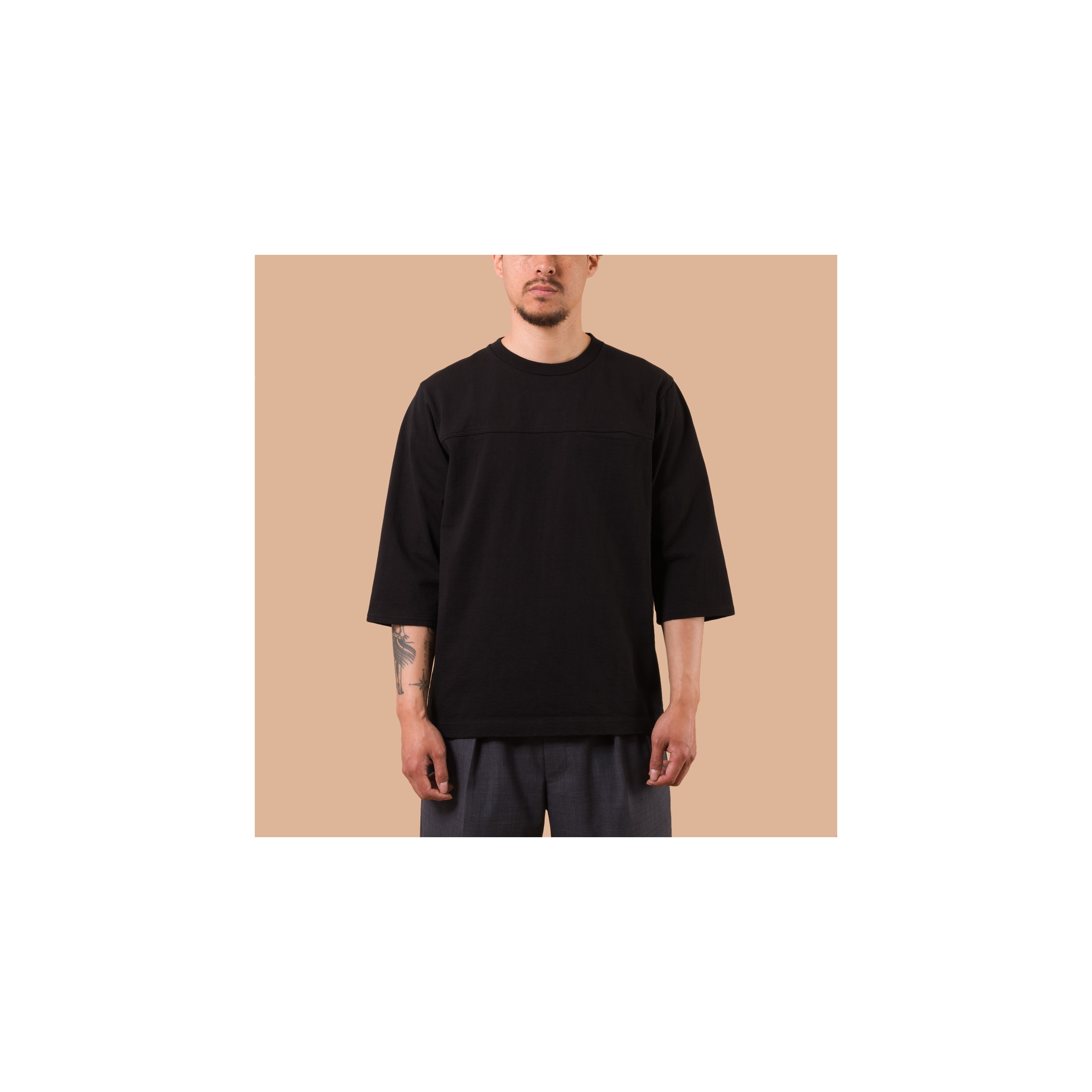 JACKMAN / Dotsume Pocket HS T-Shirt Black