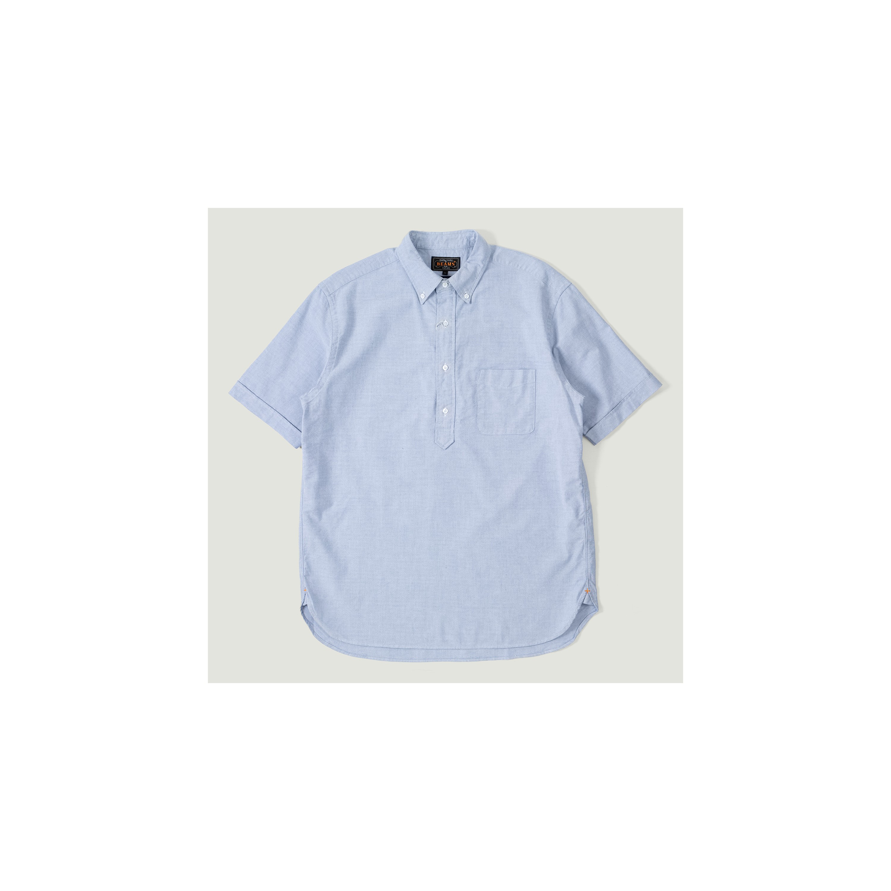 BEAMS PLUS / B.D. Pullover Short Sleeve Oxford Sax