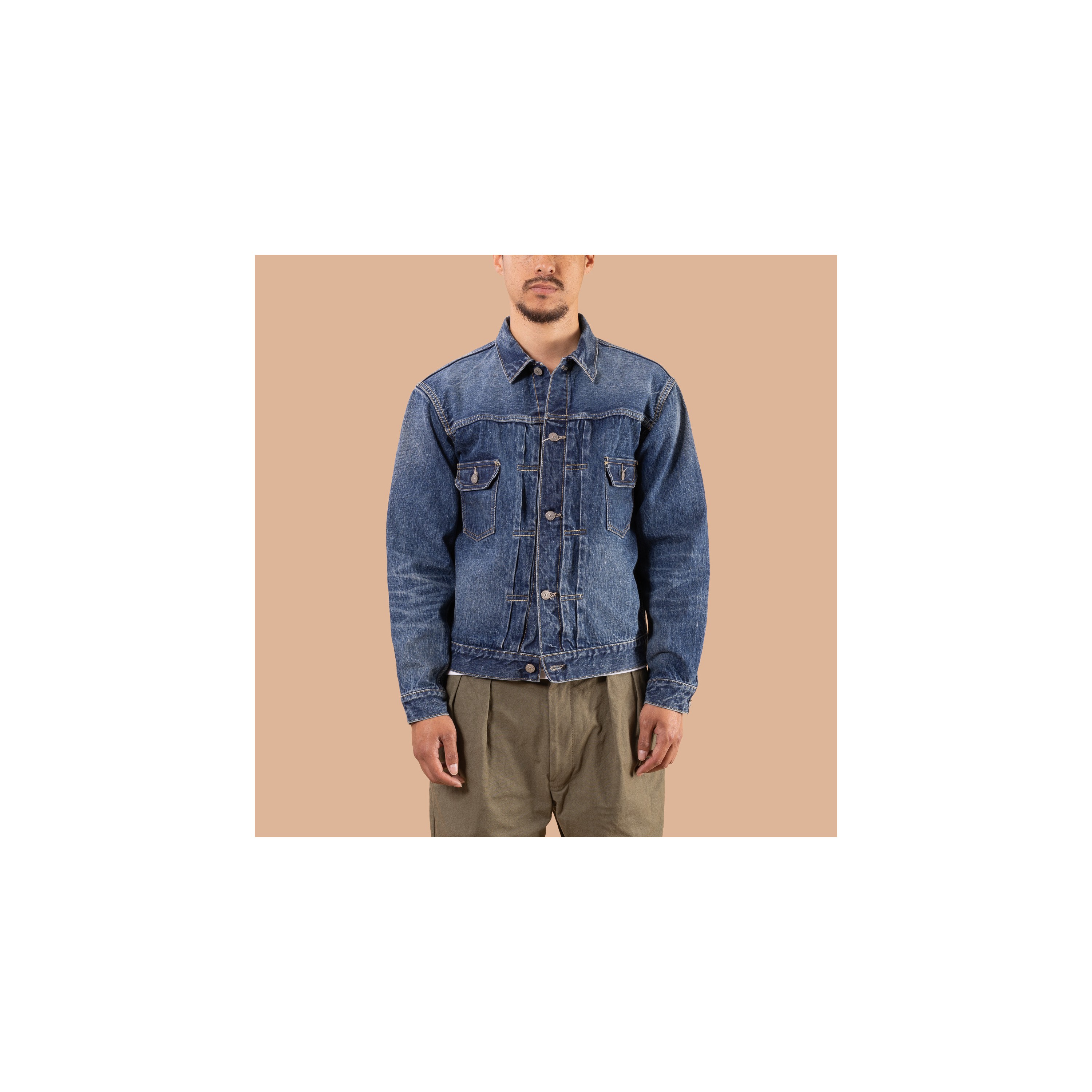 SUGAR CANE / 14.25oz Denim Jacket Type II 1953 Aged Model