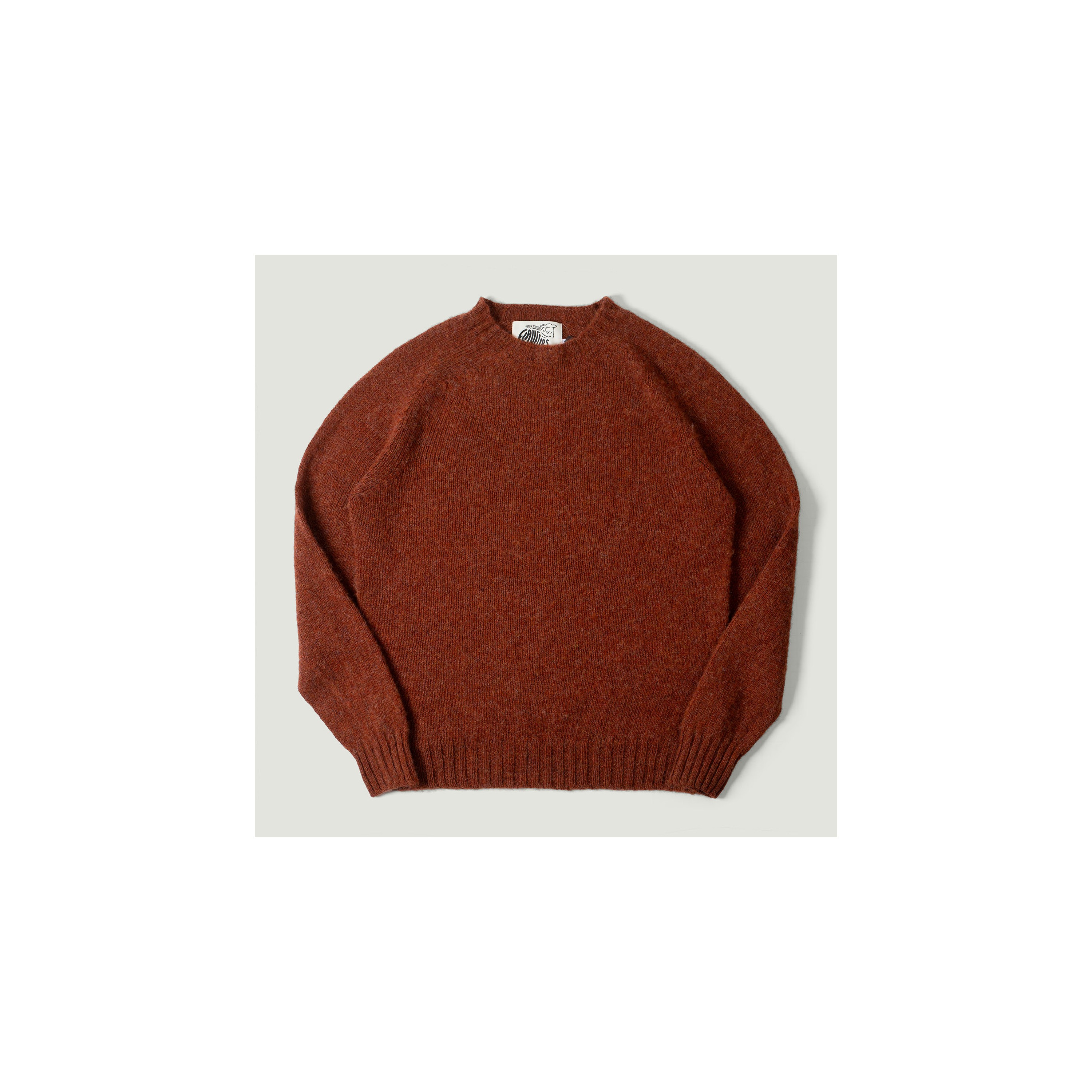 Shaggy Crew Neck Sweater Terracotta