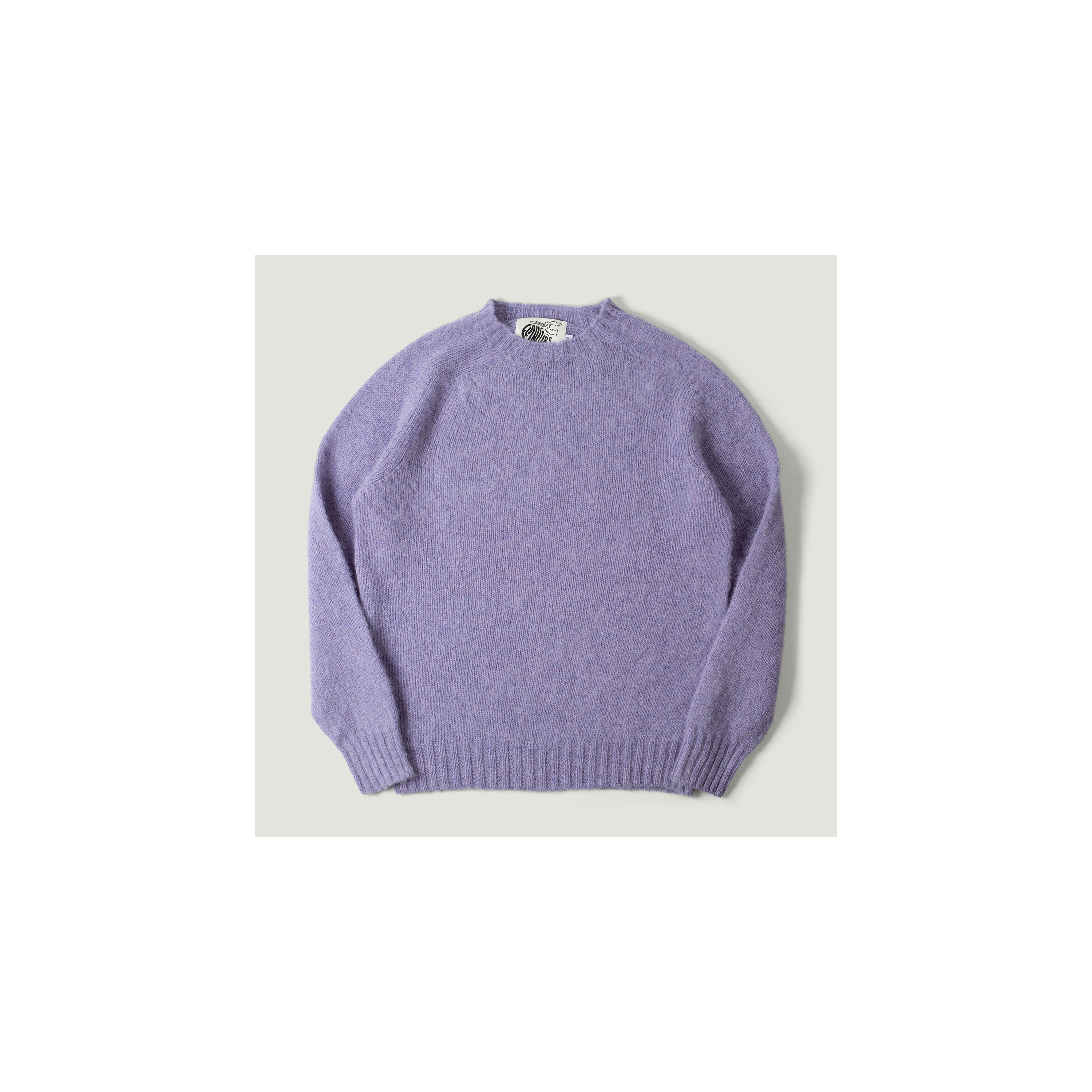 Shaggy Crew Neck Sweater Lavender