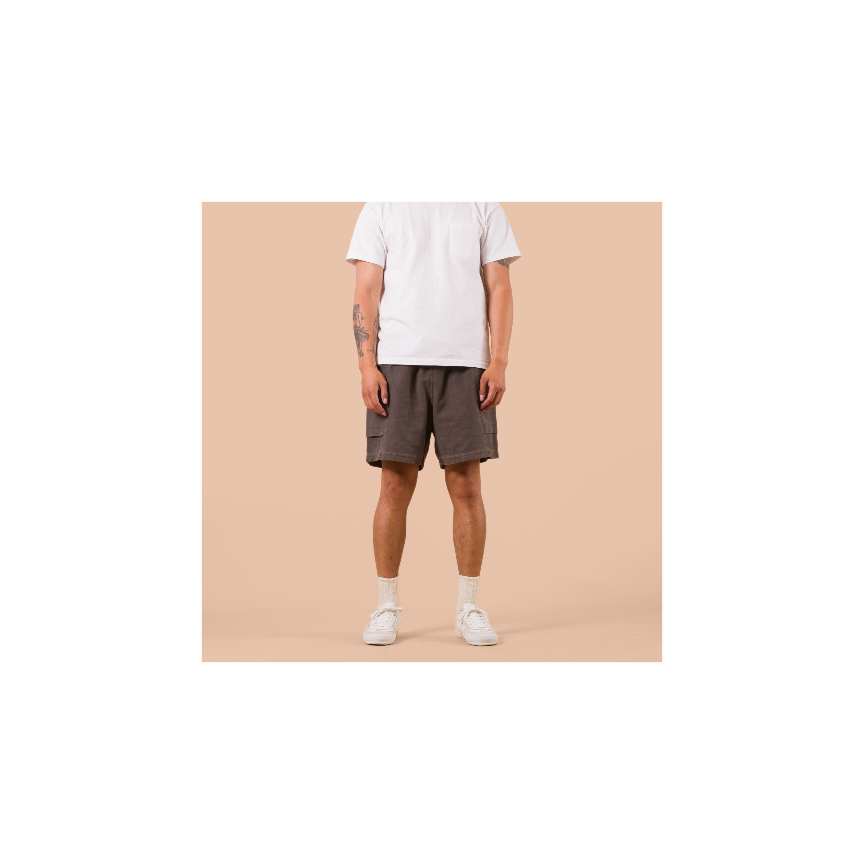 パンツ xxdevelopment SUPER TUCK SHORTS sure mfg XX DEVELOPMENT / Super Tuck River Shorts Coke Brown